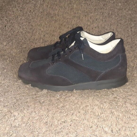 HOGAN-Blue Suede/Textile Sneakers-BN105-Size 6.5 UK-39 EU-8.5 US Woman-7 Men-EX - Picture 2 of 7